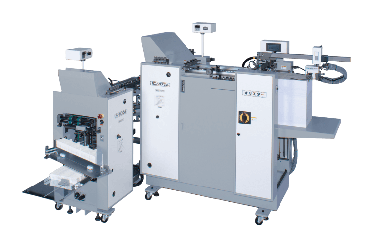 sm series model paper folding machine for small paper size with 2 stations by shoei company