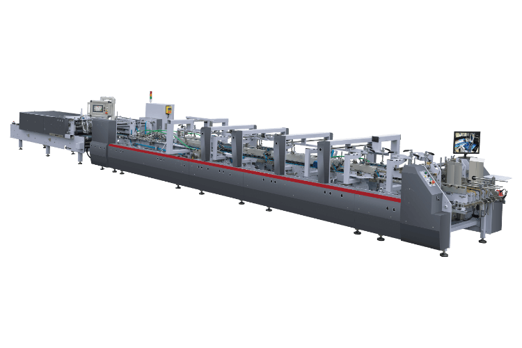 yl pc-b model high speed folding and gluing machine by sinhosun company