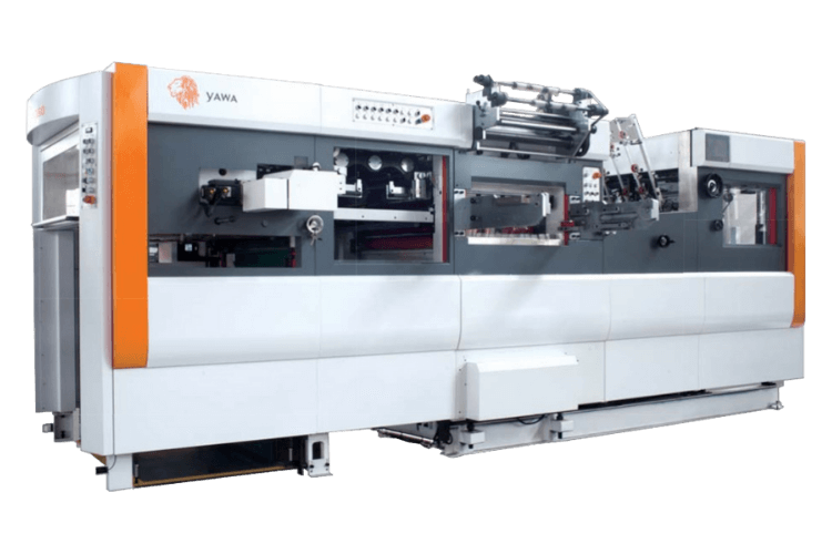 tds1060 model die cutting machine with foil stamping and stripping unit by yawa company