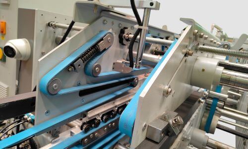 output unit of folding and gluing machine